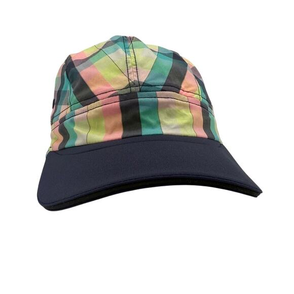 Lululemon Check Yourself Multicolor Plaid Running Hat Adjustable Strap - Picture 1 of 9